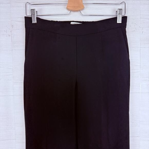 Aritzia Babaton Size 6 Conan Cropped Ankle Pant Pull On Black Trousers Crepe - Picture 2 of 13